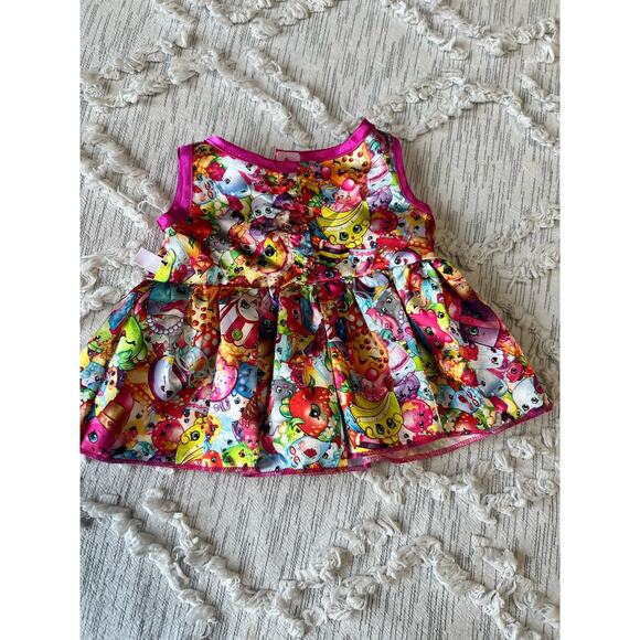 Build A Bear Workshop BABW Hot Pink Satin Shopkins Dress - Picture 2 of 4